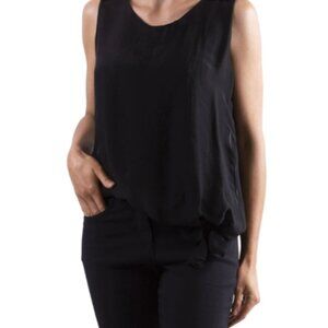 Sleeveless Silk Tank with Side Tie